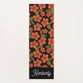 Boho Scarlet Pimpernel Custom Name Yoga Mat ヨガマット (裏面)