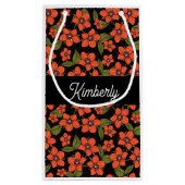 Boho Scarlet Pimpernel Monogram Gift Bag スモールペーパーバッグ (裏面)