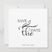 Boho Scriptエレガントの写結婚真Save the Date セーブザデート (正面)