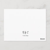 Boho Scriptエレガントの結婚イベント応答RSVP ポストカード (裏面)