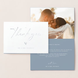 Boho Scriptモダンの写結婚真ありがとう 箔カード