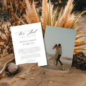 Boho Script結び目の写真を結モダンび結婚た 案内状