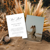 Boho Script結び目の写真を結モダンび結婚た 案内状