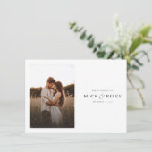 Boho Script 素朴 Photo Budget結婚's 招待状 (スタンド正面)