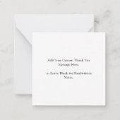 Boho Script Dusty Blue Wedding Budget Thank You ノートカード (裏面)