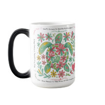 Boho Sea Turtle Christian, 11または15oz, Pink/Green