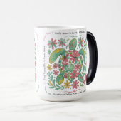 Boho Sea Turtle Christian, 11または15oz, Pink/Green モーフィングマグカップ (正面右)