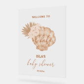 Boho Seashell赤ちゃんシャワーへようこそ アクリルサイン (傾斜)