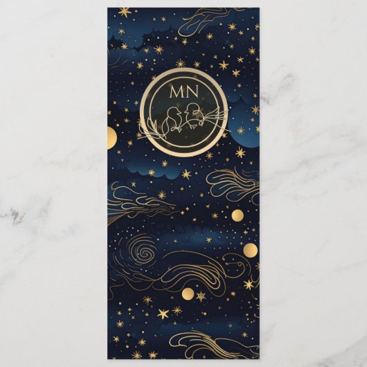 Boho Sevanialの結婚メニューカード メニュー (裏面)