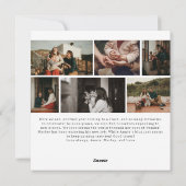 Boho Sevenモダンメリー写真クリスマス シーズンカード (裏面)