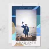 Boho Shapes写真モダンスクール卒業 案内状 (正面)