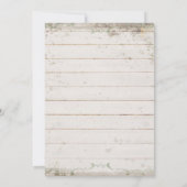 BOHO Shiplapの木板のアジサイを結婚する夏 招待状 (裏面)