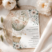 Boho Silly Goose Girl Baby Shower 招待状