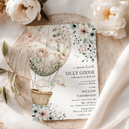 Boho Silly Goose Girl Baby Shower 招待状