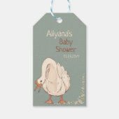 Boho Silly Goose Personalized Baby Shower  ギフトタグ (正面)