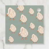 Boho Silly Goose Personalized Baby Shower  フェイバータグ (裏面)