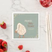 Boho Silly Goose Personalized Baby Shower Napkins スタンダードカクテルナプキン (インサイチュ)