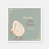 Boho Silly Goose Personalized Baby Shower Napkins スタンダードカクテルナプキン (正面)