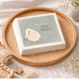 Boho Silly Goose Personalized Baby Shower Napkins スタンダードカクテルナプキン