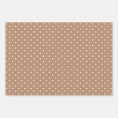 Boho Simple Modern Brown Sage Neutral Polka Dot ラッピングペーパーシート (正面)