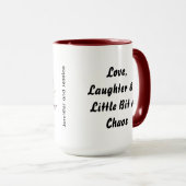 Boho Sister Mug with Floral Heart & Names マグカップ (正面右)