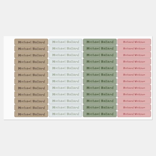 Boho Skinny接着防水ラベル ラベル (シート)