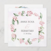 *~* Boho Snow Berry AR12 QR RSVP 結婚's 招待状 (正面/裏面)