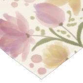 Boho Soft Pink Watercolor Wildflower  テーブルクロス (アングル)