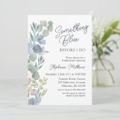 Boho Something Blue Floral Shower Invitation 招待状 (スタンド正面)