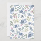 Boho Something Blue Floral Shower Invitation 招待状 (裏面)