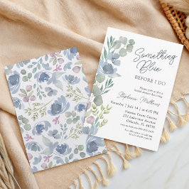 Boho Something Blue Floral Shower Invitation 招待状