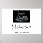 Boho Sonogram赤ちゃん男女兼用シャワーゲストブック ポスター (正面)