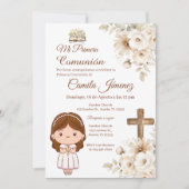 Boho Spanish First Holy Communion 招待状 (正面)