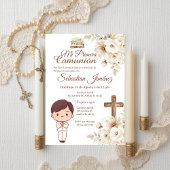 Boho Spanish First Holy Communion 招待状