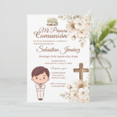 Boho Spanish First Holy Communion 招待状 (スタンド正面)