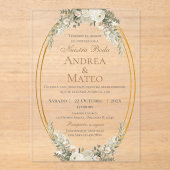 Boho Spanish Wedding Acrylic Invitation アクリル招待状 (正面)