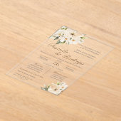 Boho Spanish Wedding Acrylic Invitation アクリル招待状 (レイダウン)