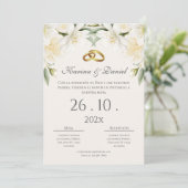 Boho Spanish Wedding Invitation 招待状 (スタンド正面)