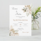 Boho Spanish Wedding Invitation 招待状 (スタンド正面)
