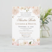 Boho Spanish Wedding Invitation 招待状 (スタンド正面)