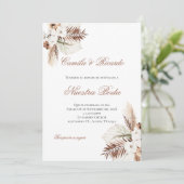 Boho Spanish Wedding Invitation 招待状 (スタンド正面)