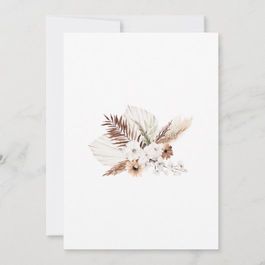 Boho Spanish Wedding Invitation 招待状 (裏面)