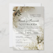 Boho Spanish Wedding Invitation 招待状 (正面)