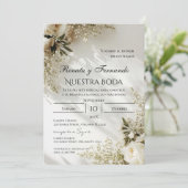 Boho Spanish Wedding Invitation 招待状 (スタンド正面)