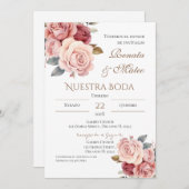 Boho Spanish Wedding Invitation 招待状 (正面/裏面)