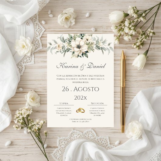 Boho Spanish Wedding Invitation 招待状