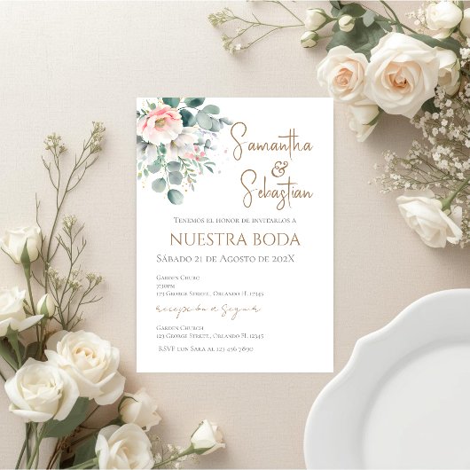 Boho Spanish Wedding Invitation 招待状