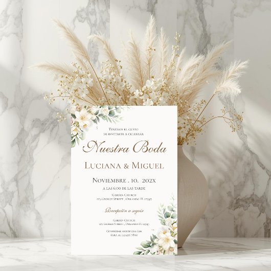 Boho Spanish Wedding Invitation 招待状