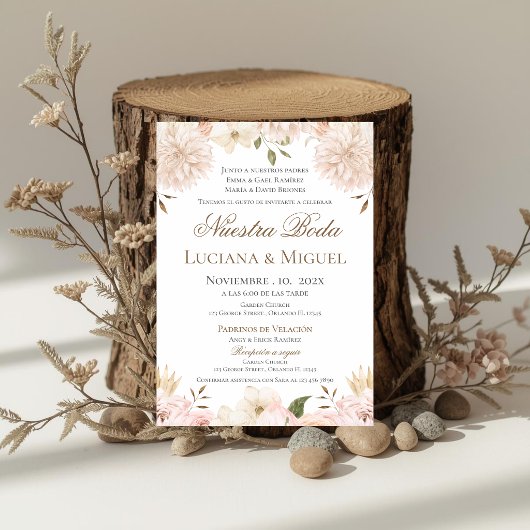 Boho Spanish Wedding Invitation 招待状