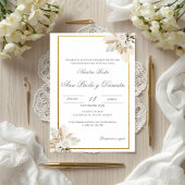 Boho Spanish Wedding Invitation 招待状